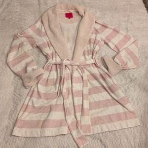Victoria's Secret Pink and Cream Striped Robe